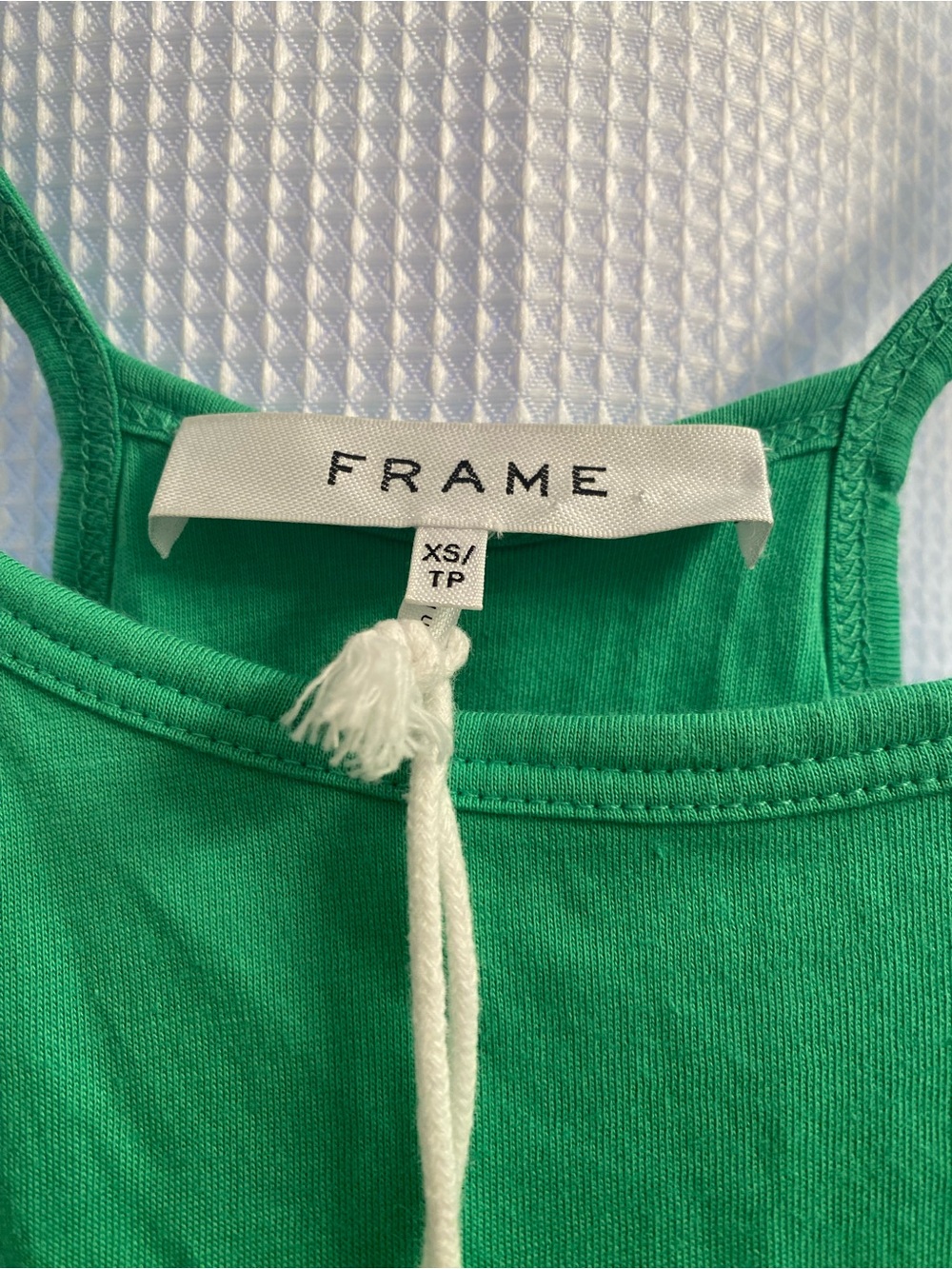 Frame Cami Tank Dress in Grass Green - Picture 7 of 11